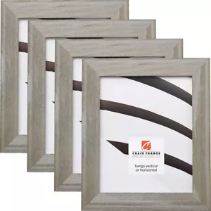 Craig Cornici Barnwood Chic, 1,5" Larghe Rustico Legno Duro Grigio Cornice Portafoto Confezione da 4 - Foto 1 di 8