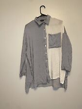 Audrey 3+1 button up long sleeve top (Small)