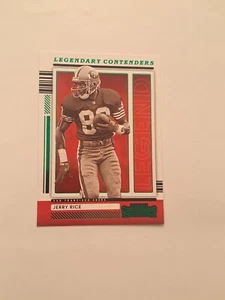 2021 Contenders Emerald Green Jerry Rice #LGD-JRI 49ers - Picture 1 of 4