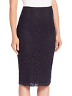 Designer Rare RED VALENTINO Women's $975 Macrame Lace Pencil Black Skirt 38