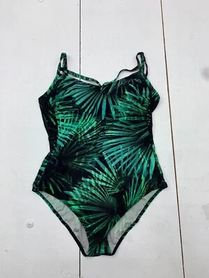 Traje de baño de una pieza Maryan Mehlhorn para mujer negro verde talla 12 Foto 1 de 4