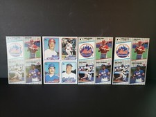 1989 Topps 1989 Fleer Box Bottom Uncut Rickey Lasorda Hernandez Gibson Lot of 4