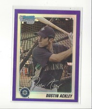 2010 Bowman Chrome Prospects Purple Refractor #BCP89 Dustin Ackley Mariners /999