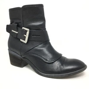 Donald J Pliner Diem Ankle Boots Booties Shoes Womens Size 8 Black Leather - Picture 1 of 9