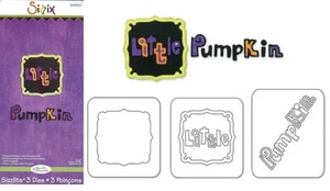 Sizzix Sizzlits JUEGO DE MARCO Y FRASE PEQUEÑA CALABAZA ¡Lindo! - Imagen 1 de 1