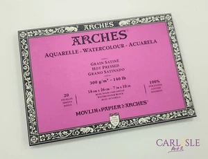 Bloque de acuarela Arches - Prensa caliente blanco 300gsm - Elige tu talla - Imagen 1 de 2