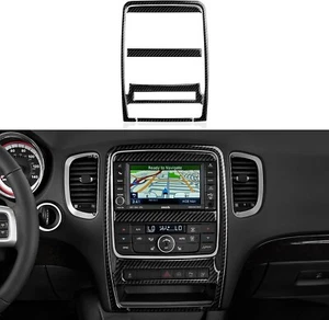 Real Carbon Fiber Center Multimedia Panel Trim Cover Fits 11-23 Durango - Picture 1 of 9