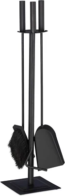 Set Attrezzi Da Camino, 4 Accessori, Attizzatoio, Paletta, Scopino, 61X15X15 Cm - Immagine 1 di 4