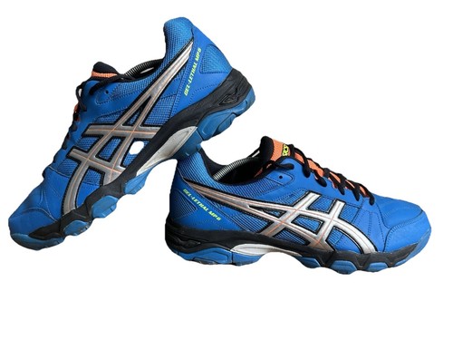 Scarpe da ginnastica Asics Gel Lethal MP 6 blu hockey da uomo taglia 10UK spedizione veloce