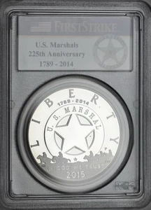 2015-P $1 United States Marshal's Service 225 Anniversary PCGS PR69DCAM 1st STK - Picture 1 of 2