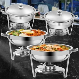 5QT Chafing Dish Buffet Set, Stainless Steel Food Warmer with Fuel Holder - Picture 1 of 11