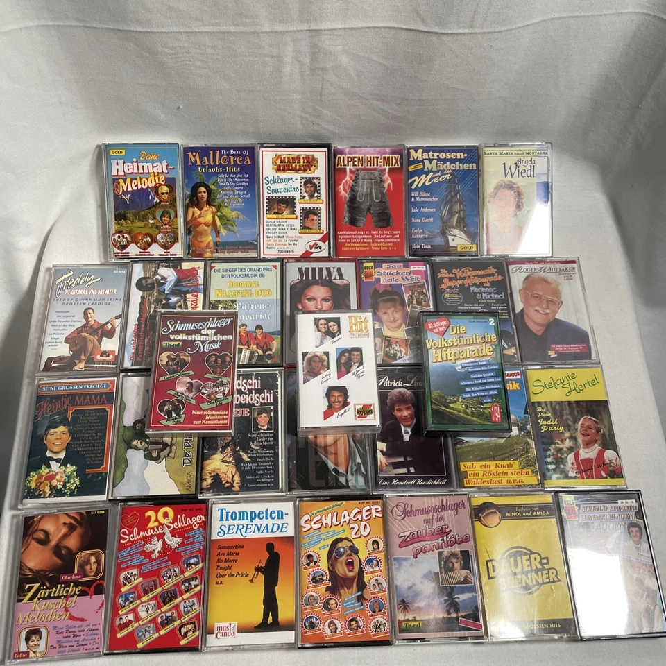 30 Stück SAMPLER HITS VARIOUS Originalkassetten MC Audio Kassetten Music Tape - Bild 1 von 4