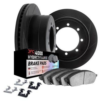 For Dodge D200 75-77 DFC Slotted Front Brake Kit w 4000 HybriDynamic Brake Pads Foto 1 de 4