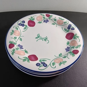 Set Of 4 Princess House "Orchard Medley" 10 1/2" Dinner Plates - Picture 1 of 6