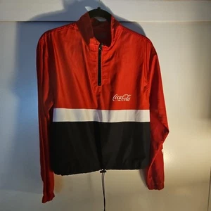 Coca-Cola Retro Windbreaker Jacket Coke Is It! Size M - Picture 1 of 4