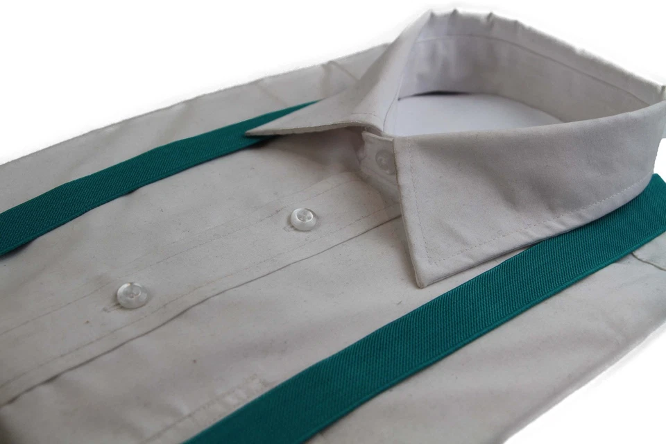 Adjustable 85cm Teal Adult Mens Suspenders - image 1 of 1