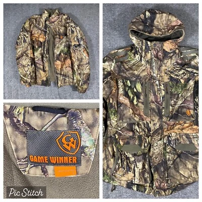 Mossy Oak Break Up Country 2 In 1 Camo Hunting Jacket Large Game Winner Coat - Image 1 of 4