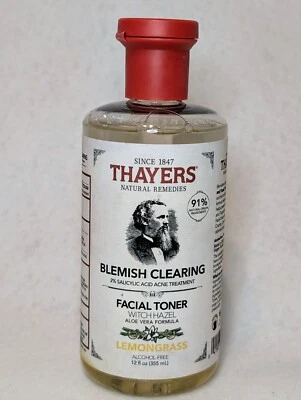 THAYERS ~ Tóner de limpieza de manchas de hamamelis ~ LEMONGRASS 12 OZ Foto 1 de 2