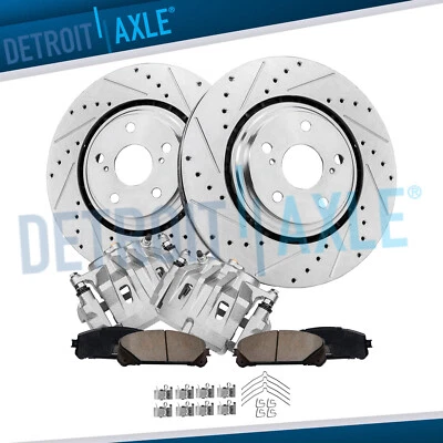 6Front Drilled Rotors & Calipers + Brake Pads for Toyota Highlander Lexus NX200t - Image 1 of 4