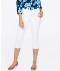 NYDJ Marilyn Straight Crop Cuff White Jeans Plus Size 20 Optic White  NWT$99 
