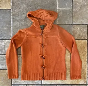 Suéter con Capucha Para Mujer Eddie Bauer Naranja Tejido Cremallera Talla Mediana Lana Acrílica - Imagen 1 de 9
