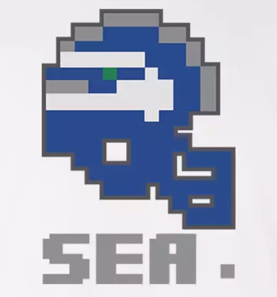 Pegatina Seattle Seahawks Tecmo Bowl 12th Man Russell Wilson NFL Legion Of Boom Foto 1 de 1