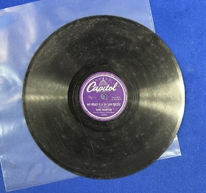 1948 Hank Thompson MY HEART IS A JIG SAW PUZZLE / Capitol 78 RPM 10" Shellac - Imagen 1 de 4
