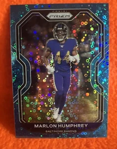 MARLON HUMPHREY 2020 Panini Prizm #43 No Huddle Blue Disco /79 Baltimore Ravens - Picture 1 of 2