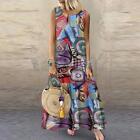 US STOCK Women's Sleeveless Summer Loose Long Maxi Tank Dress Plus Size Sundress