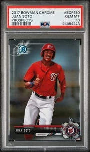 PSA 10 JUAN SOTO 2017 Bowman Chrome Prospects Nationals/Mets Rookie RC GEM MINT - Picture 1 of 2
