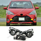 For Toyota Yaris 2018 Halogen Front Fog Light W Bulb Switch Cables Bezel Kit