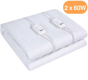Coperta TERMICA matrimoniale scaldaletto scaldasonno termocoperta scalda letto - Picture 1 of 9