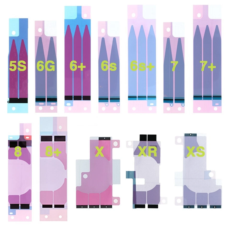 Battery Adhesive for Apple iPhone 7 8 X XS 13 14 Sticker Tape Bonding Strips Lot - Image 1 of 1