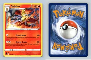 Delphox #27/195 SWSH Silver Tempest Rare Pokemon 2022 TCG Card - Picture 1 of 1