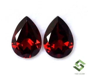 14x10 mm Natural Red Garnet Pear Cut Pair 11.80 CTS Calibrated Loose Gemstones - Picture 1 of 8