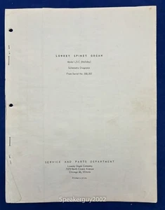 Original Lowrey Organs Schematic Manual / LS-C Holiday - Picture 1 of 1