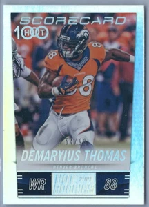 2014 Score Football Demaryius Thomas Denver Broncos Silver Base Card #64/99 - Imagen 1 de 2