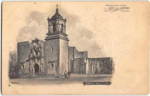 Postal antigua MISIÓN SAN JOSE San Antonio, Texas 1900 UDB vintage - Imagen 1 de 2