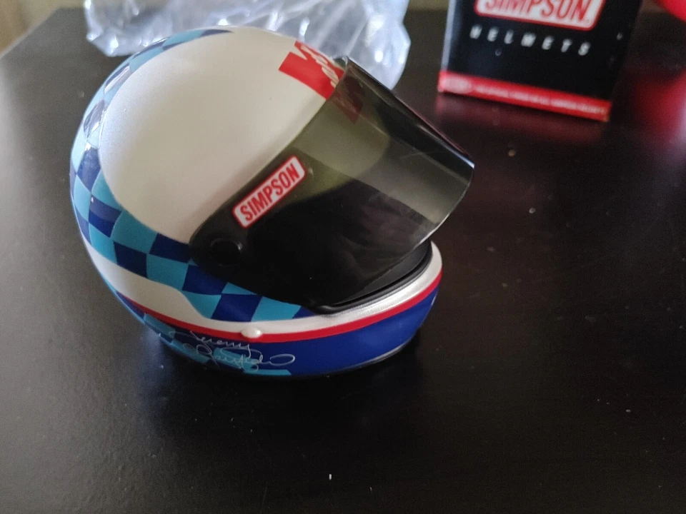 1998 年 Jeremy Mayfield Simpson 签名版 Kmart 迷你头盔 1: 4 比例罕见! — 第 1/4 张图片