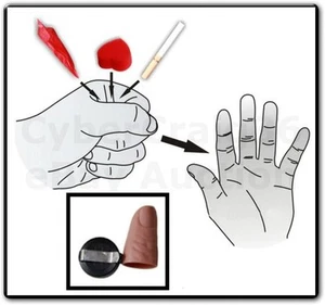 Pulgar Punta Reel Seda Cigarrillo Esponja Bola Desaparece Tirar que Magia Truco - Imagen 1 de 4