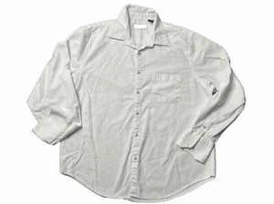 Camisa Gene Meyer Para Hombre Talla L Manga Larga Abotonada Blanca 100% Algodón - Imagen 1 de 11