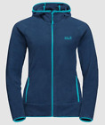 Jack Wolfskin Arco Hooded Women's Full Zip Fleece Blue Uk Size 6 #Ref20