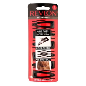 Revlon Double Grip Hair Clips, 6 Count - Picture 1 of 4