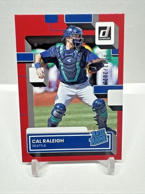 2022 Donruss Cal Raleigh Red /2022 Rated Rookie RC - Imagem 1 de 2
