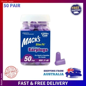 Slim Fit Soft Foam Earplugs 50 Pair Small for Sleeping Snoring Travel Concerts - Picture 1 of 9