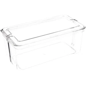 Pioneer Plastics Clear Rectangular Container, 7.375" W x 3.6875" D x 3" H - Picture 1 of 4