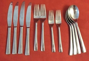 hampton silversmiths stainless flatware china HSV189 mixed lot of 12 pieces - Picture 1 of 5