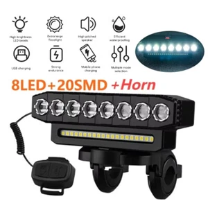 Waterproof Super Bright LED Bike Light USB Rechargeable Bicycle Front Headlight - Picture 1 of 16