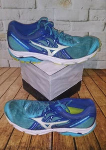 Mizuno Wave Inspire 14 sportliche Laufschuhe blau limette Damengröße 10,5 - Bild 1 von 7