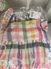 MINI BODEN-BRAND NEW SUMMER DRESS AGE:8/9 YEARS-CHECK DESIGN-SEALED-FREE POSTAGE